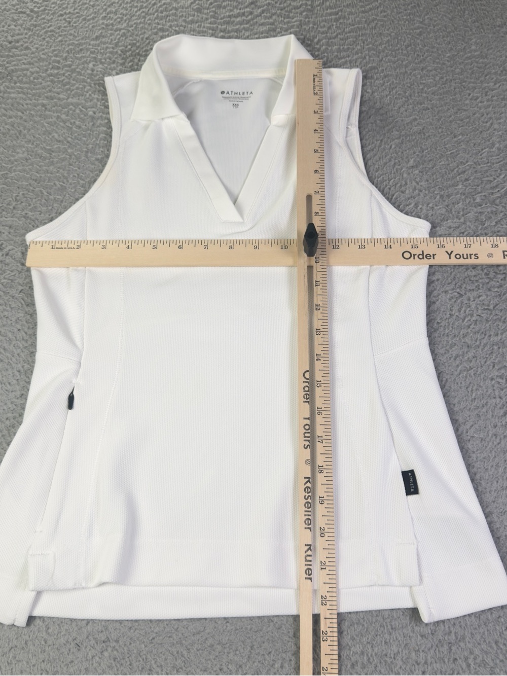 Athleta Everyday Polo Tank Top Womens XXS White Sleeveless Athletic Golf Tennis - Picture 4 of 8
